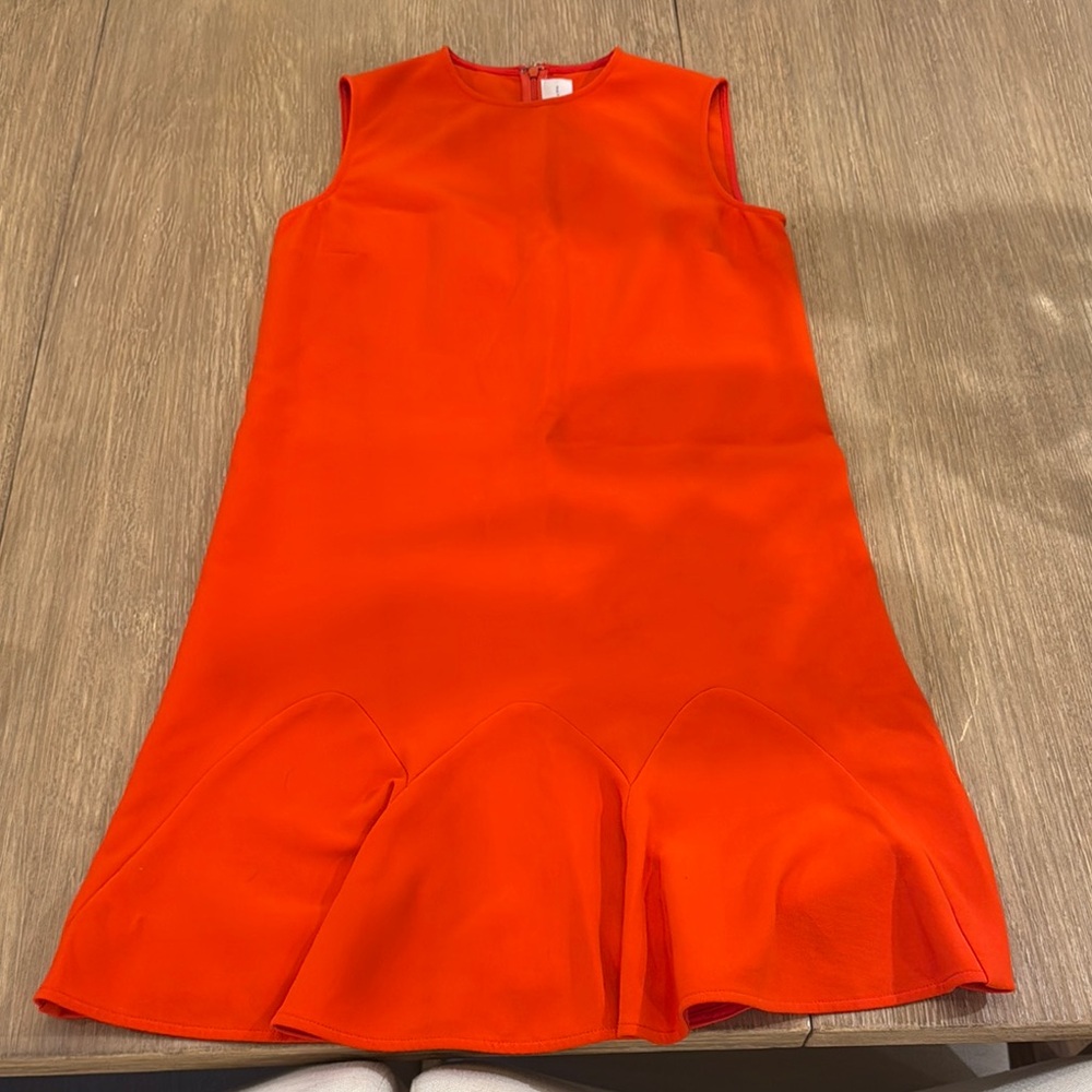 Vibrant Orange Victoria Beckham Sleeveless Dress